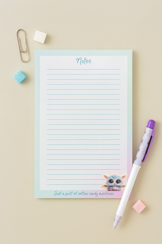 Just a puff of cotton candy sweetness notepad
