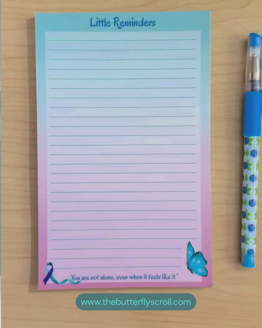 🦋 Little Reminders – Mental Health Notepad